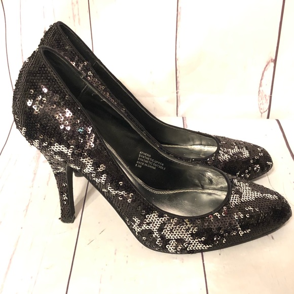 WHITE HOUSE BLACK MARKET "ATHENA" SEQUIN HEELS 8.5 - Picture 4 of 7